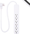 2-ft. 620-Joule 6-Outlet Extension Cord, white