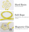 Magnetic Curtain Tiebacks, Yellow