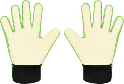 Goalkeeper gloves, with double protection, Green-2, Size 5