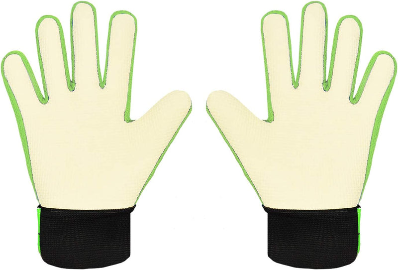 Goalkeeper gloves, with double protection, Green-2, Size 5