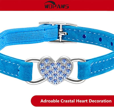 Collar with seat belt and bell 8 to 10 inches for cats (blue)