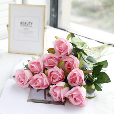 artificial flower bouquet for valentines gift, color: pink