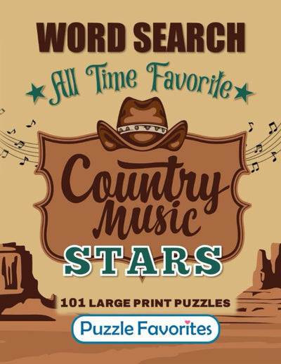 Country Music Word Search Large Print