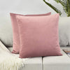 Set of 2 Comfy Bedding Pillowcases,16" x 16", Mauve Pink