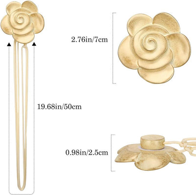 Magnetic Curtain Tiebacks, Light Gold