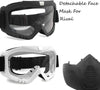 2-Pack Tactical Mask with Goggles, (Black and White)