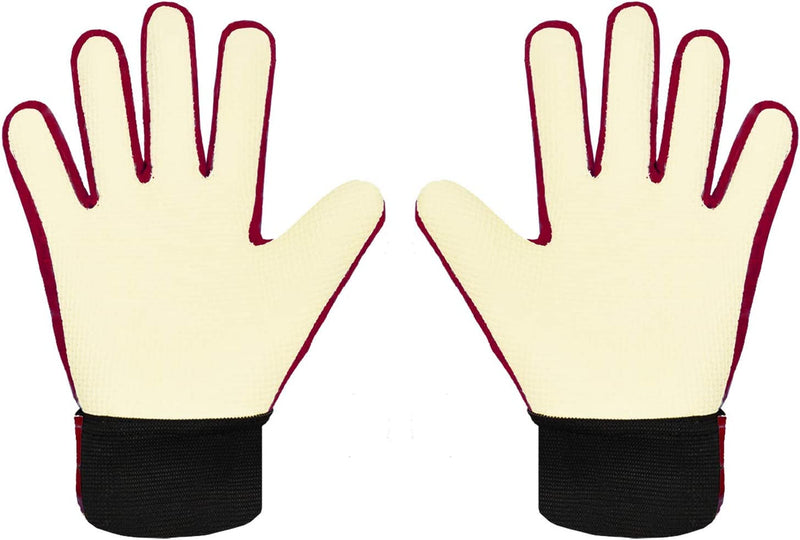 Goalkeeper gloves, with double protection, Red, Size 5