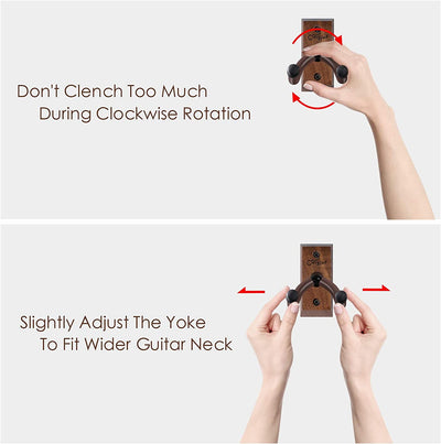 4-Pack V-Shape Guitar Wall Mount, Wood