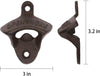 Wall Mounted Bottle Opener Farmhouse Cast Iron, 1 Pack