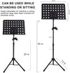 Music Projector Stand for Sheet Music, Foldable Adjustable, Black