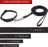 Pet collar and leash set, black, XS, Collar 8-12", 3/8"