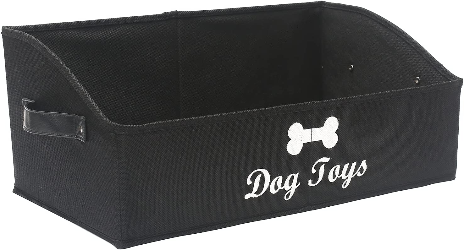 Pet Toy Basket, 20 Inch, Black