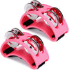 2 pieces of foot tambourine, 4 metal jingle bells, pink