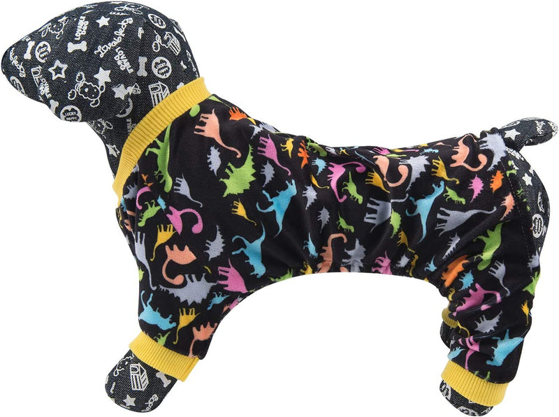 pet pajamas, Color: (Black) Dino, (14''-14.5'' x 9.5''-10'')