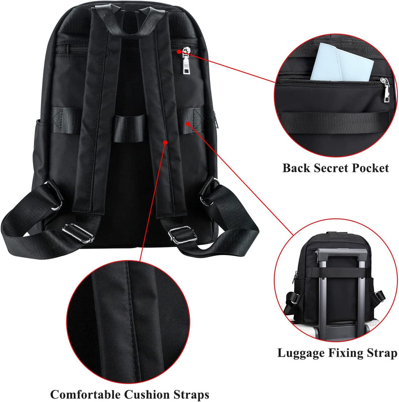 Medium black waterproof lightweight backpack