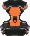 No Pull Pet Harness with 2 Metal Rings Color:Orange