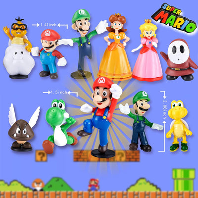 Super Mario Mini Toys, Action Figures Toys, 18pcs