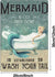 Funny Mermaid Tin Sign, 8 x 12 Inches