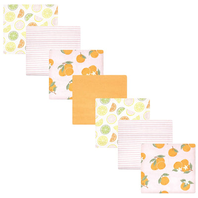 Flannel Baby Blanket Bundle, One Size (Citrus Orange)