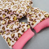 Soft Velvet Dog Pajamas with Leopard Ribbon,(Large)