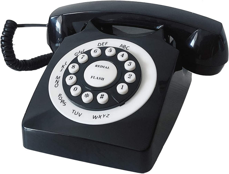 Classic old fashion phone (black)