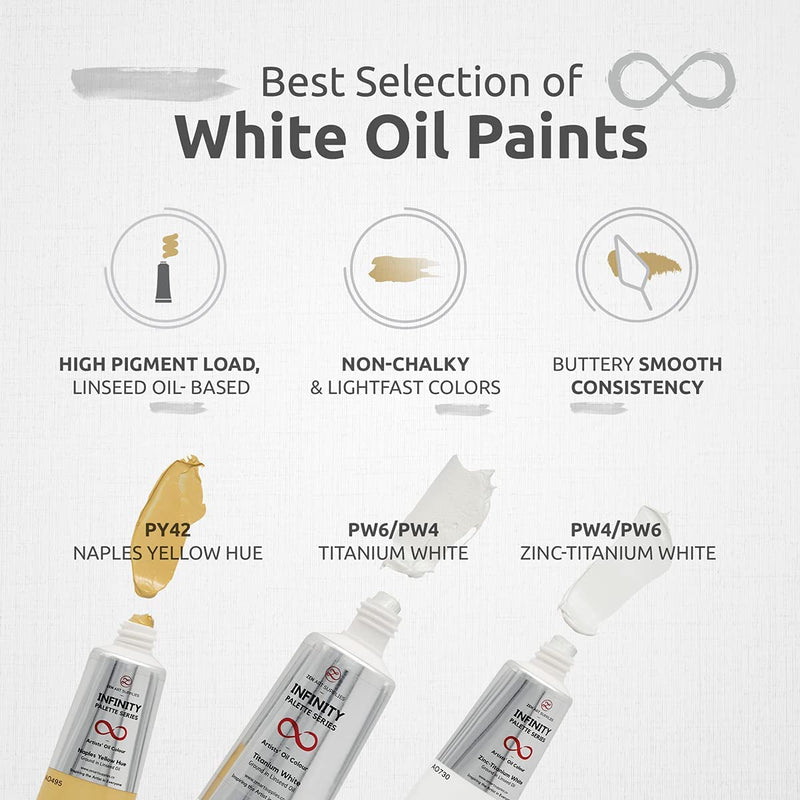 Artist White Oil Paint Set - The Infinity Series