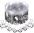 150 Binder Clips, Paper, Assorted Sizes (Silver)