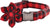 Adjustable Flower Pet Collar, Size l, Black and Red