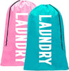 Extra Large Laundry Bag, 2-Pack, 24" x 36" (Pink/Blue)