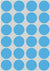 1008-Pack Round Permanent Stickers, 3/4", Light Blue