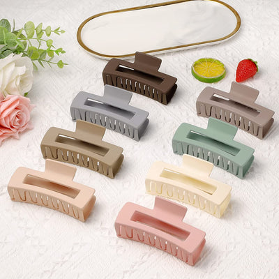 4.1 Inch Non-slip Hair Clips Set 8 Colors