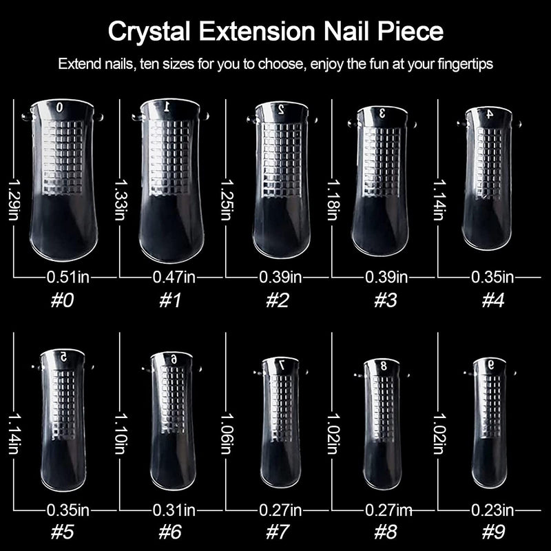 100 PCS Clear Nail Extension Form Tips