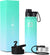 Sports water bottle 22 oz, 3 lids stainless steel,Sky