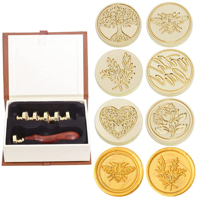 6 pcs vintage sealing wax stamp heads (Tree of Life Set)