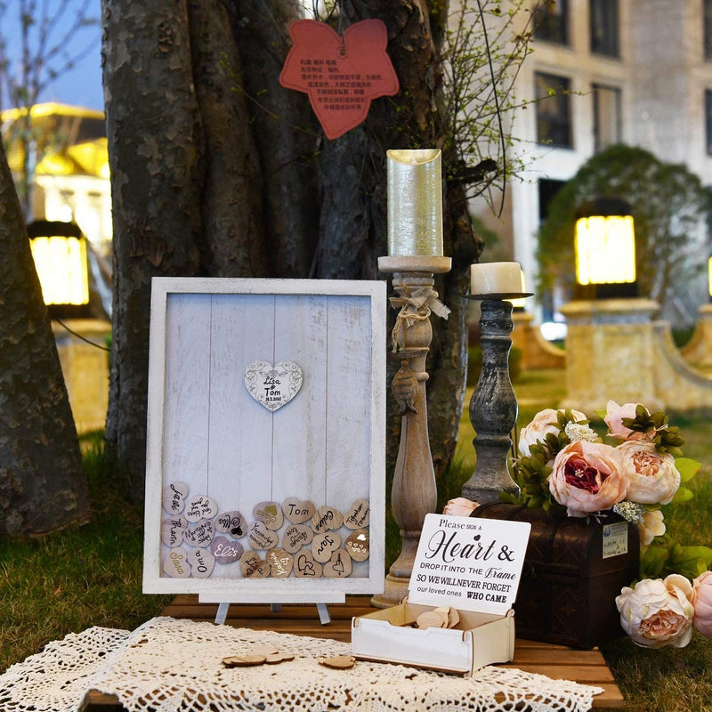 Rustic Wedding Guestbook, Antique White