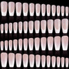 96 Pcs 4 Sets Shiny Gradient Color Long False Nails