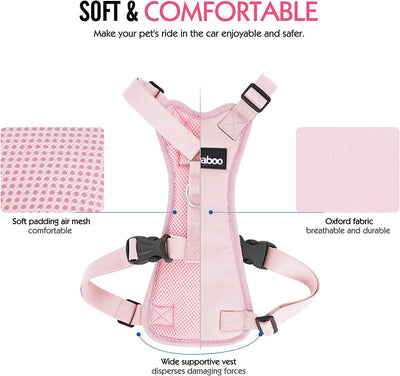 Pet Safety Vest & Harness, pink