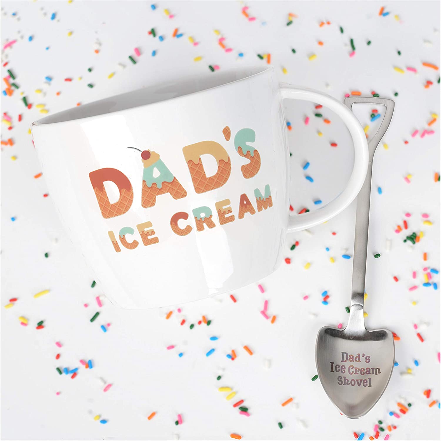 Dad's Ice Cream Bowl and Scoop Engraved, Dad