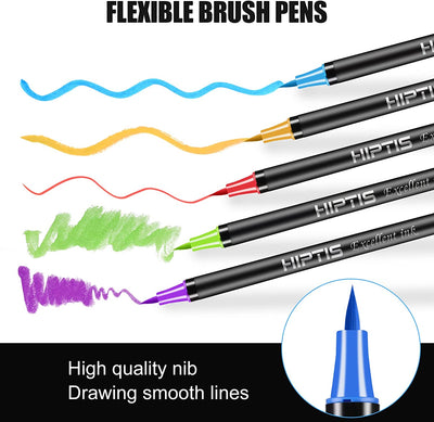 Watercolor Brush Pens, Painting Pens 96 pcs