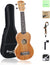 Solid Mahogany Hawaiian Ukeleles for Adults,21inc,Inlaid shells