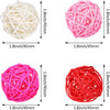 Rattan decorative spheres, Red, Pink, Rose Red, White, 15 pcs