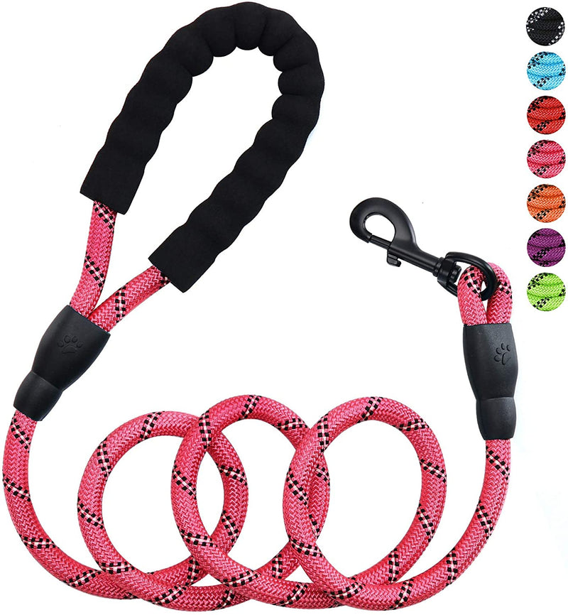 Pink 5ft Pet Leash with Non-slip Handle