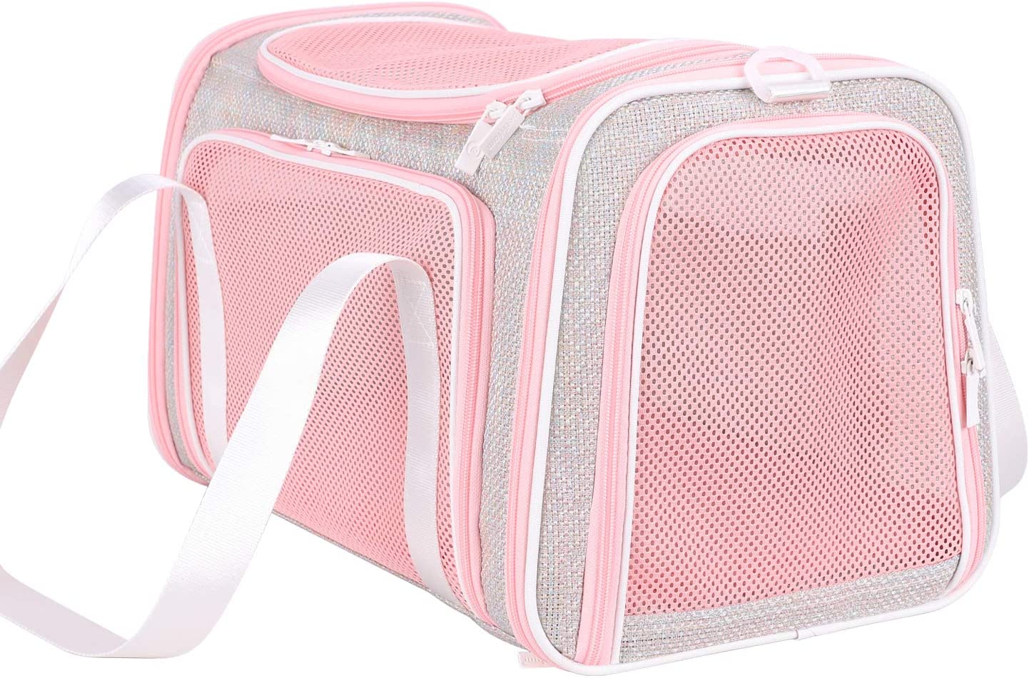 Carrier for medium cats and small dogs, (Light Pink)