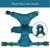 Reflective Adjustable No Pull Pet Harness, Tumalo Teal (S)