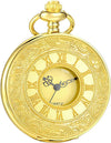 Vintage Pocket Watch with Roman Numerals Scale (Gold)