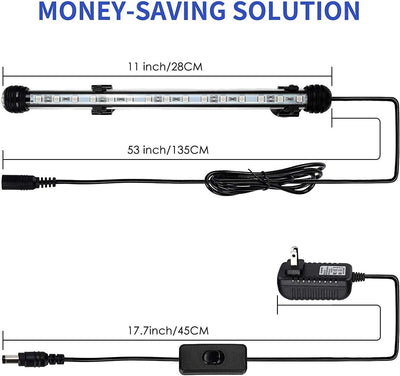 LED aquarium light, submersible, Blue & White