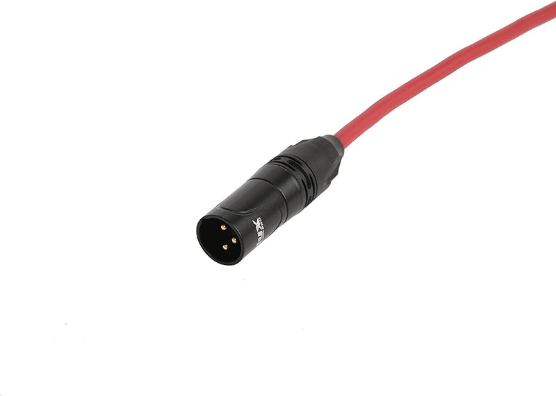 3-Pin Balanced XLR Microphone Cable - Red (20ft)