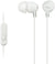 In-ear headphones with microphone, white color