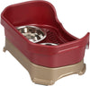 Deluxe pet feeder, non-slip (cranberry)