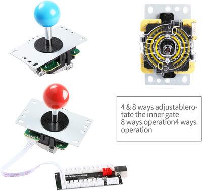 Illuminated Buttons for Jamma Arcade Project Red + Blue Kits